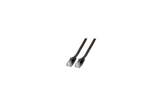 EFB RJ45 Flachpatchkabel U/UTP Cat.6A PVC 2.00m schwarz