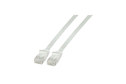 EFB RJ45 Flachpatchkabel U/UTP Cat.6A PVC 5.00m weiß