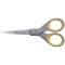 Schere Titanium Super, rostfrei, abgerundet, gerade, asymmetrisch, grau/gelb, 13cm
