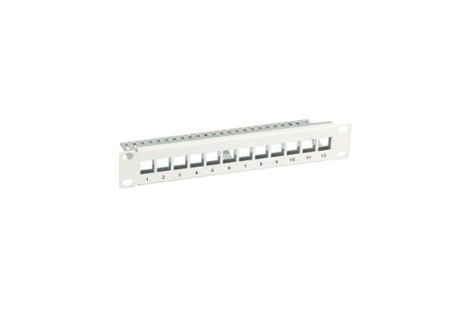 EFB 10 1HE Verteilerfeld für 12 x Keystone, schwarz