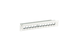 EFB 10 1HE Verteilerfeld für 12 x Keystone, schwarz
