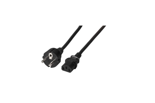 EFB Netzkabel Schutzkontakt 180°-C13 180°,sw,2,0m,3x0.75mm