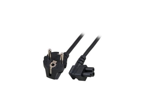 EFB Netzkabel Schutzkontakt 90°-C5 90°,sw,3.0m,3x0.75mm