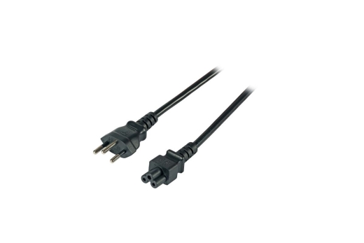 EFB Netzkabel Schweiz Typ 12 - C5 180°,sw,1.8m,3x0.75mm