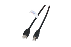 EFB USB2.0 Anschlusskabel A-B, St.-St., 0.5m, schwarz, LSZH