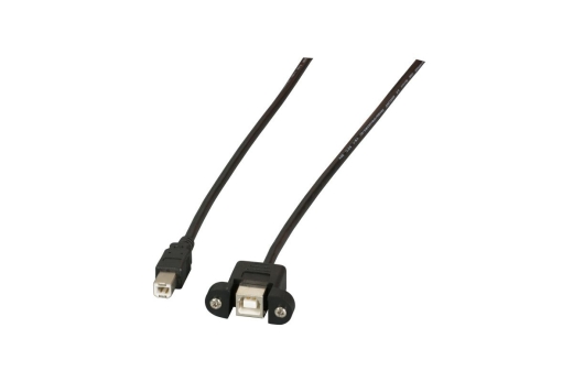 EFB USB2.0 Verlängerung B-B,St.-Einbaubuchse,1m,sw,Classic