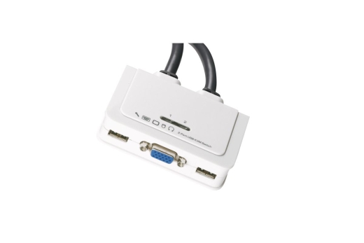 EFB 2-Port KVM VGA-USB-Audio mit Kabelsätzen 2x0.9 m