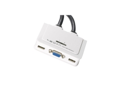EFB 2-Port KVM VGA-USB-Audio mit Kabelsätzen 2x0.9 m
