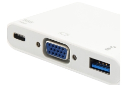 Equip Dock 3-1 USB-C->VGA,USB-A,60W USB-C 0.15m