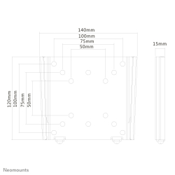Neomounts WAH 10-30 1TFT 1Gelenk schw. Max.30K