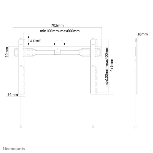 Neomounts WAH 32-75 1TFT schw. Max.35