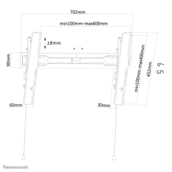 Neomounts WAH 32-75 1TFT neigbar schw. Max.35