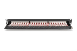 DIGITUS Patchpanel 1HE 24-Port Cat6a geschirmt schwarz