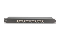 DIGITUS Patchpanel 1HE 16-Port Cat6 geschirmt schwarz