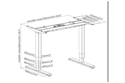 Equip Schreibtischgestell Dual Motor elek. 125Kg gr lite Retail