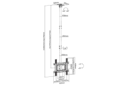 Equip Deckenhalterung 32-70/1TFT 50Kg neig-/schwenkbar sw lite Retail