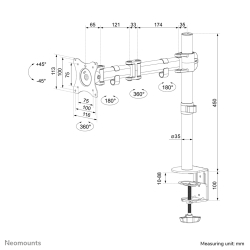 Neomounts TIS 10-30 1TFT 1 Gelenk weiß Max.8KG