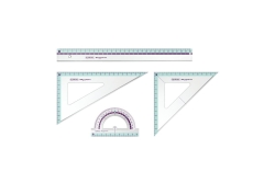 Herlitz Geometrieset 4tlg. Lineal,Winkelmesser,2xGeodreieck