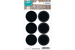 HERMA Tafeletiketten Kreise schwarz 12St.