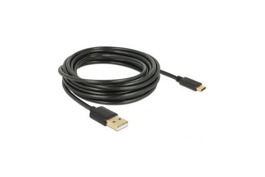 DELOCK Kabel USB 2.0 A > C 4.0m schwarz