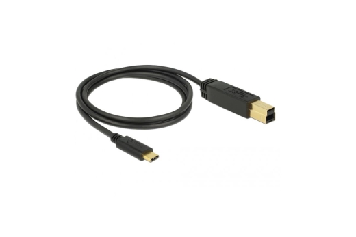 DELOCK Kabel USB 3.1 Gen2 C > B 1.0m schwarz