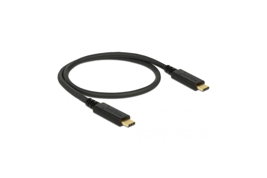 DELOCK Kabel USB 3.1 Gen2 C > C E-Marker 3A 0.5m schwarz