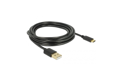DELOCK Kabel USB 2.0 A > C 3.0m schwarz