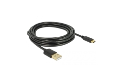 DELOCK Kabel USB 2.0 A > C 3.0m schwarz