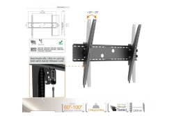 Equip Wandhalterung 60-100/1TFT neig/Curv.1Gelenk 100kg sw retail