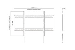 Equip Wandhalterung 60-100/1TFT Fest/Curv. 100Kg sw retail