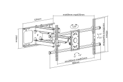 Equip Wandhalterung 37-90/1TFT schwenkb.5Gelenke 75Kg sw retail