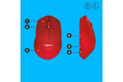 Logitech Wireless Mouse M330 silent plus red retail