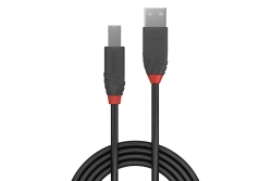 LINDY USB 2.0 Kabel Typ A/B Anthra Line M/M 0.5m