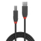 LINDY USB 2.0 Kabel Typ A/B Anthra Line M/M 0.5m