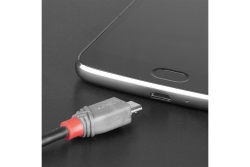 LINDY USB 2.0 Kabel Typ C/Micro-B Anthra Line M/M 1m