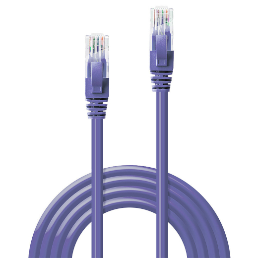 LINDY Patchkabel Cat6 U/UTP violett 1.00m