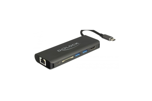DELOCK Dockingstation USB-C HDMI 4K 30Hz/Gigabit LAN/USB PD