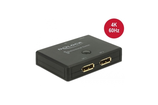 DELOCK Umschalter Displayport 2-1 bidirektional 4K 60Hz