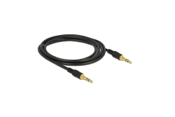 DELOCK Klinkenkabel 3.5mm 3Pin St > St 2.0m schwarz
