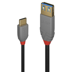 LINDY USB 3.1 Typ C an A Adapterkabel Anthra Line 0.15m