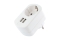 Schwaiger Ladegerät mit Steckdose 2xUSB 230V 3400mA Weiß