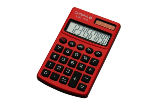 Olympia Taschenrechner LCD-1110 rot