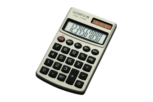 Olympia Taschenrechner LCD-1110E silber