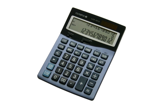 Olympia Taschenrechner LCD-4312 stahlblau