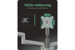 Monitor Arm IcyBox 3 Monitore bis zu 32 USB/AUDIO extern retail
