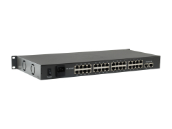 LevelOne PoE+Switch 32xFE PoE/2xGE 250W 19 unmanaged Metall