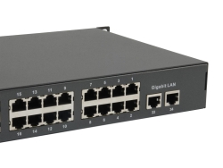 LevelOne PoE+Switch 32xFE PoE/2xGE 380W 19 unmanaged Metall