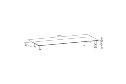 Logilink Monitorerhöhung/-Tisch aus Glas, extra breit