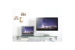Logilink Monitorerhöhung/-Tisch aus Glas, extra breit