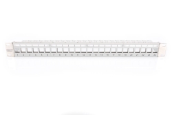 DIGITUS Patchpanel 1HE 24-Port Modular grau transp.-Beschri.